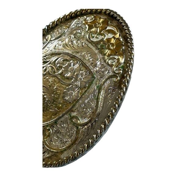 Vintage Montana Silversmiths Floral Heart Flowers Belt Buckle Girls Teen Cowgirl main image 12